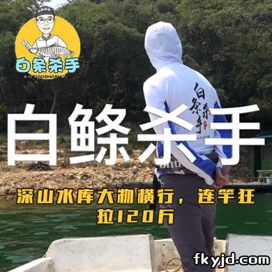 白条杀手 深山水库大物横行，连竿狂拉120斤